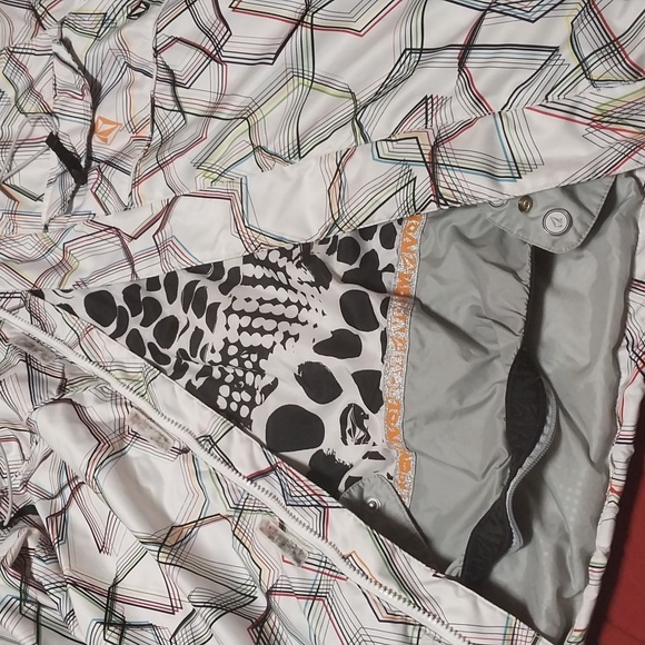 VOLCOM white/ design snow jacket women's size small - Picture 4 of 8